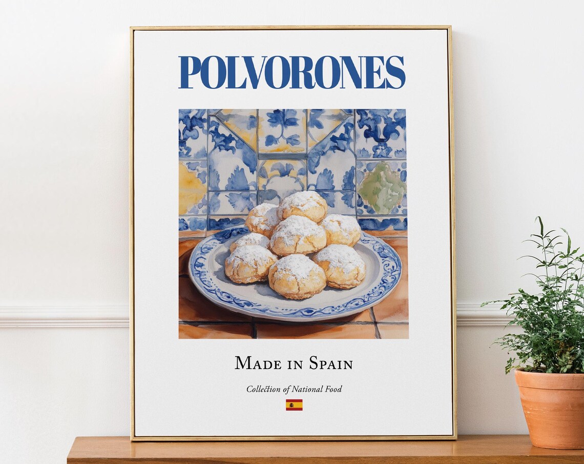 Polvorones Spanish Cookies Traditional National Food Decor Poster