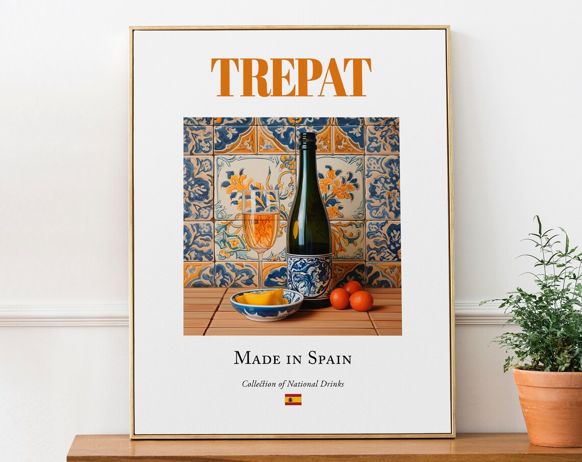 Trepat On Maiolica Tile, Spanish Beverage Art Print