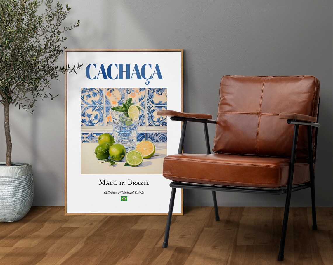Cachaa On Maiolica Tile, Brazilian Beverage Poster - Image 4