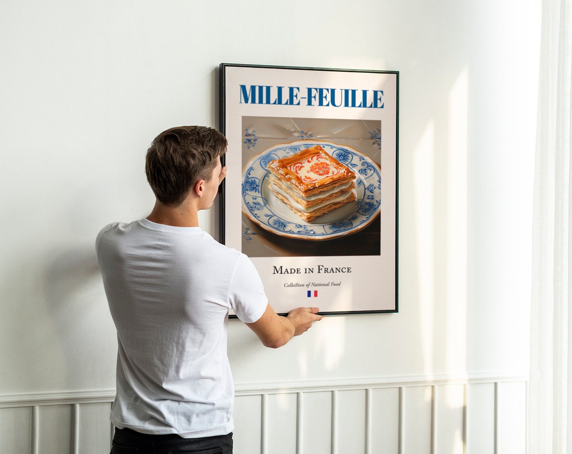 Mille Feuille On Maiolica Tile Plate, Art Print - Image 3