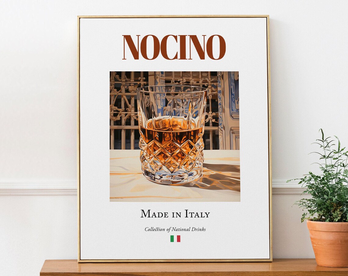 Nocino On Maiolica Tile, Italian Beverage Art Print