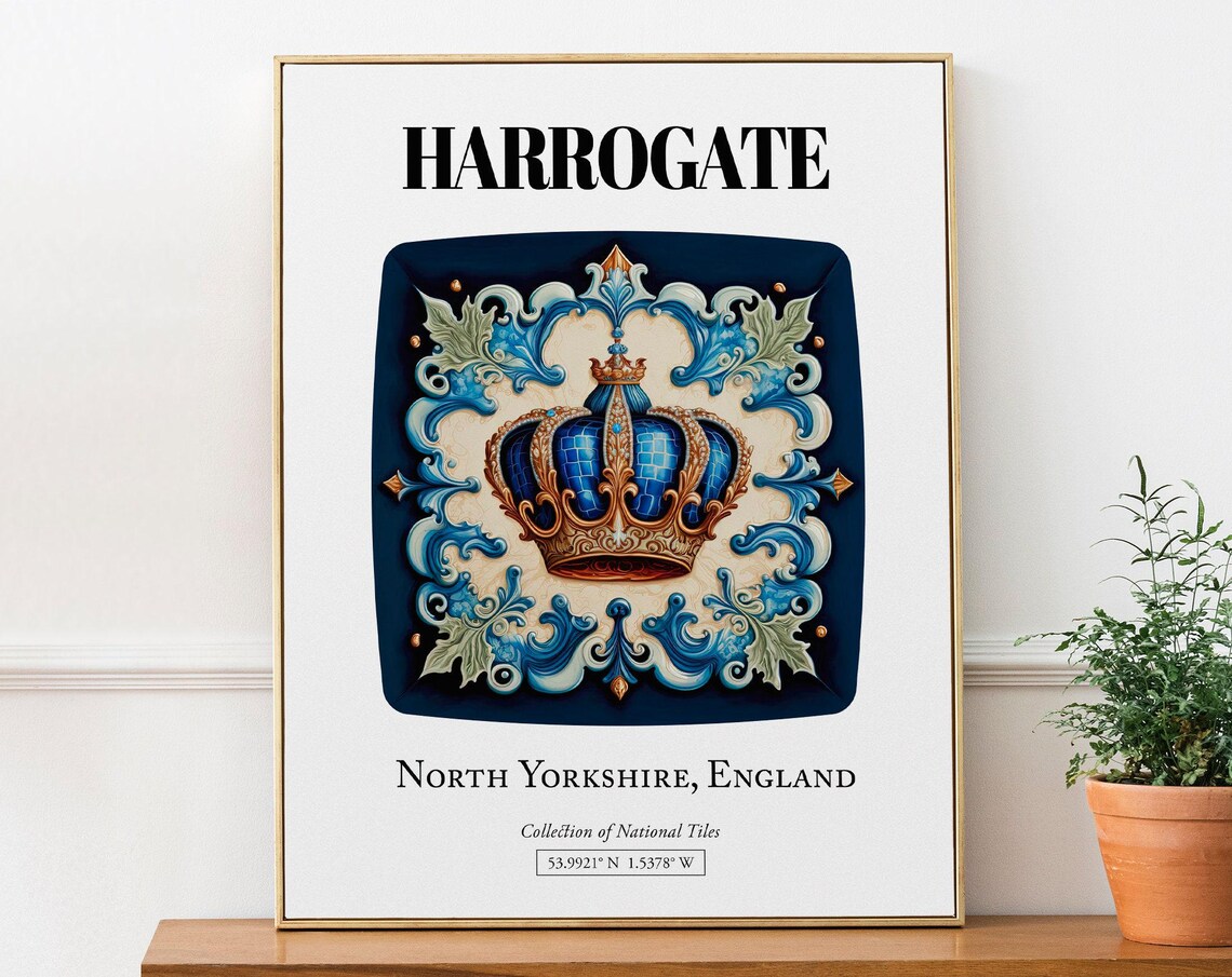 Harrogate North Yorkshire England Traditional Tile Pattern Art Print