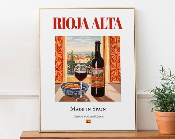 Rioja Alta Maiolica Tile, La Rioja Beverage Poster