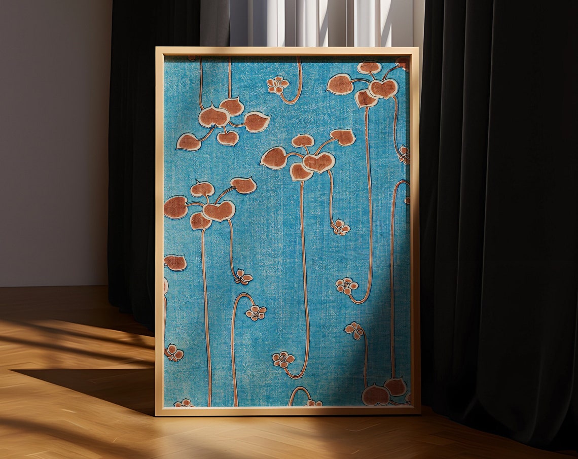 Watanabe Seitei Art Print Japanese Poster Blue Vintage Woodblock Exhibition Art Print Famous Artist Print Gallery Wall Home Decor