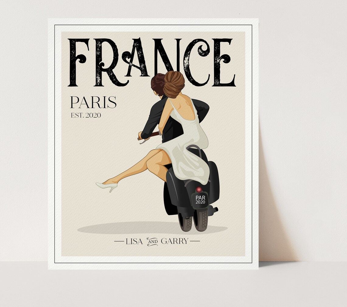 Custom Wedding Portrait Illustration Gift for Her - Image 3