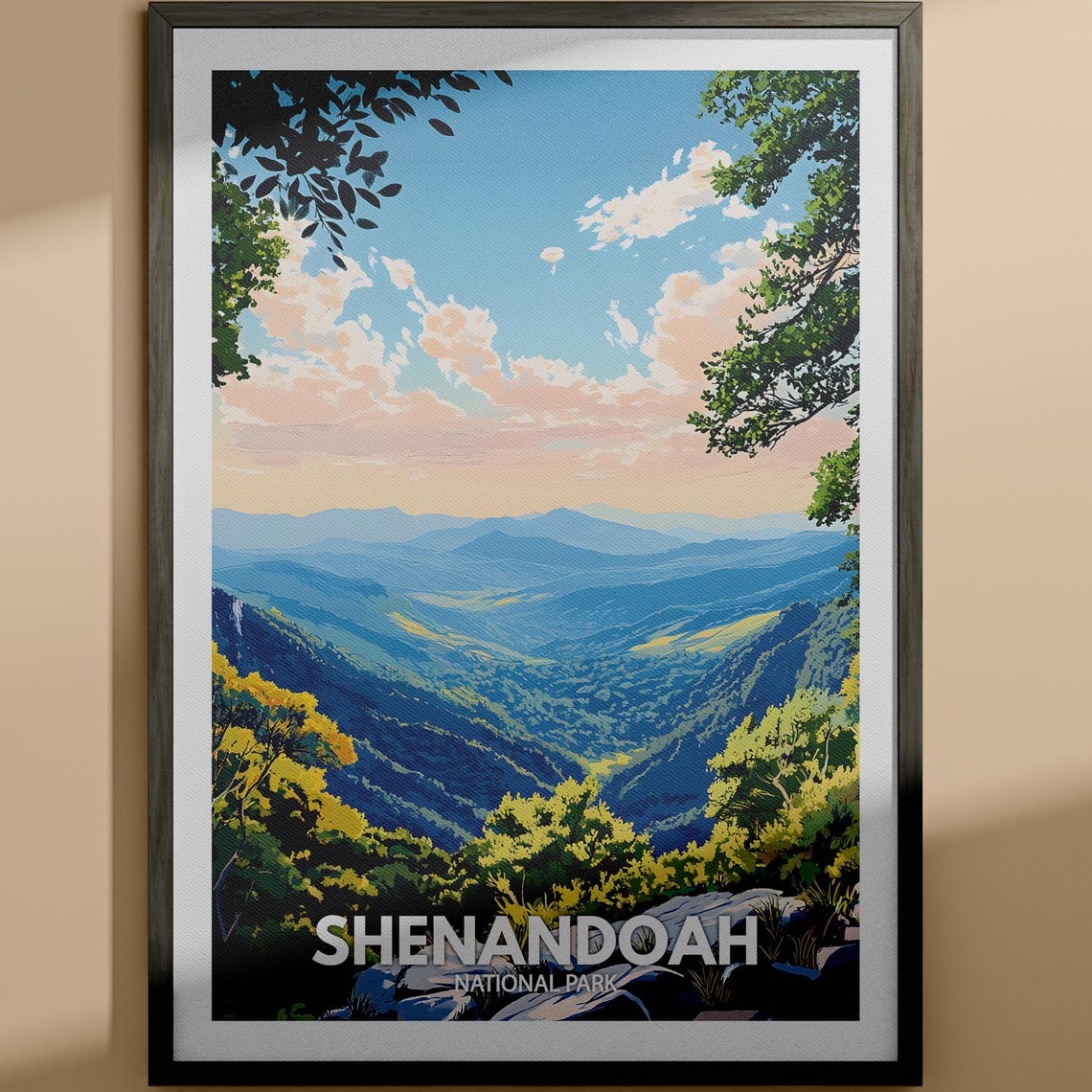 Shenandoah Print Shenandoah National Park Poster United States National Parks Art United States Travel Poster Nature Prints