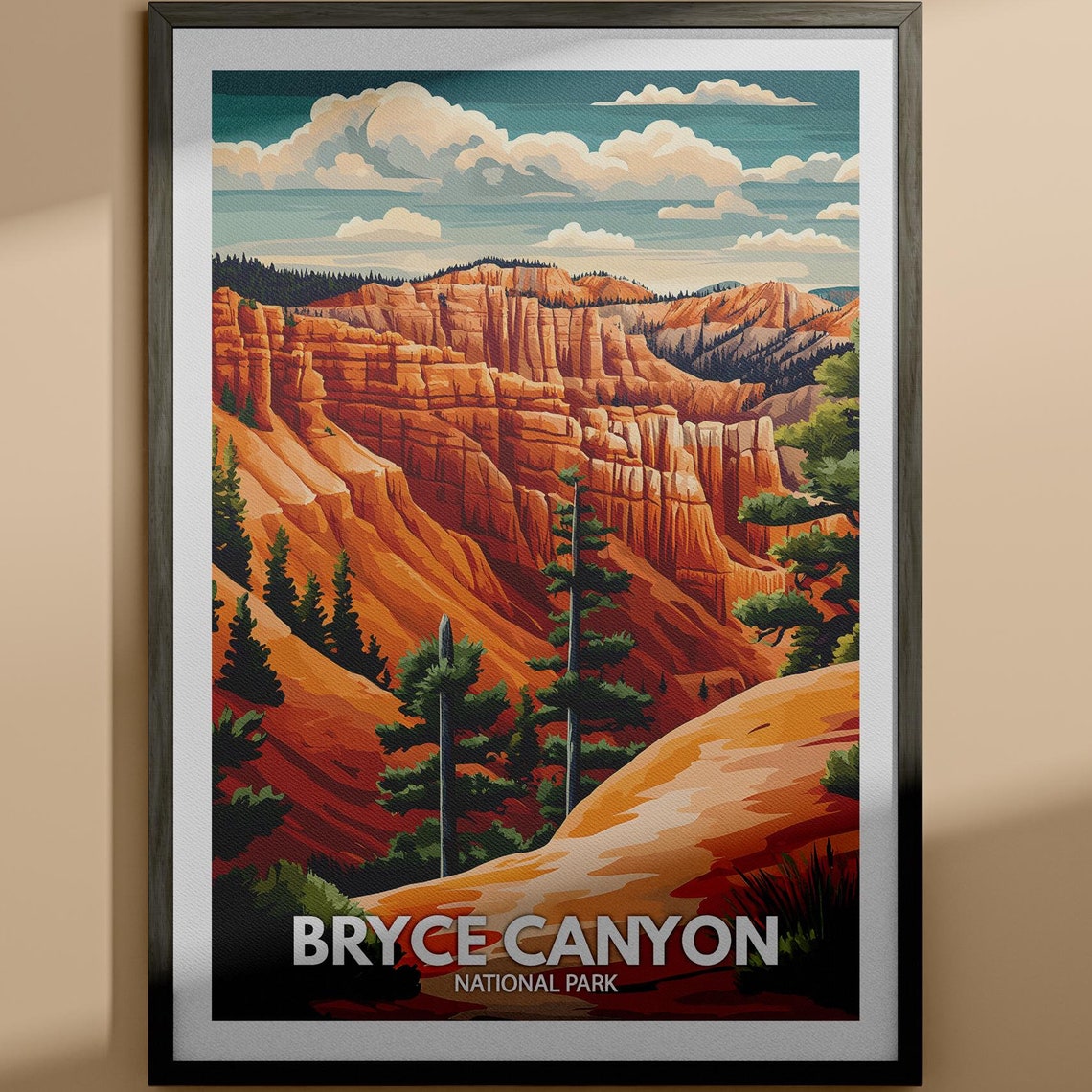 Bryce Canyon Print Bryce Canyon National Park Poster United States National Parks Art United States Travel Poster Nature Prints