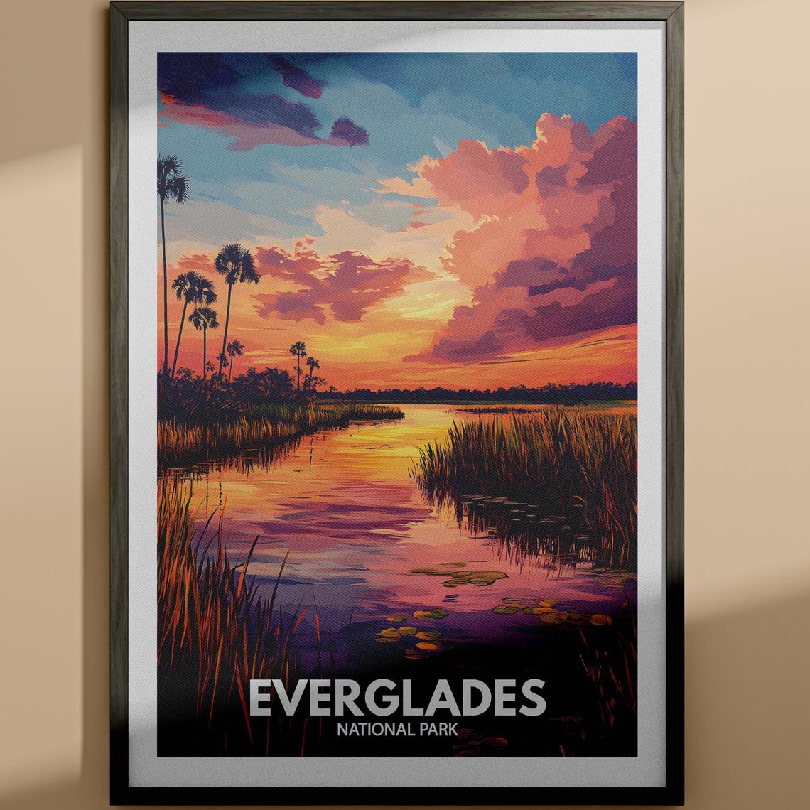 Everglades Print Everglades National Park Poster United States National Parks Art United States Travel Poster Nature Prints