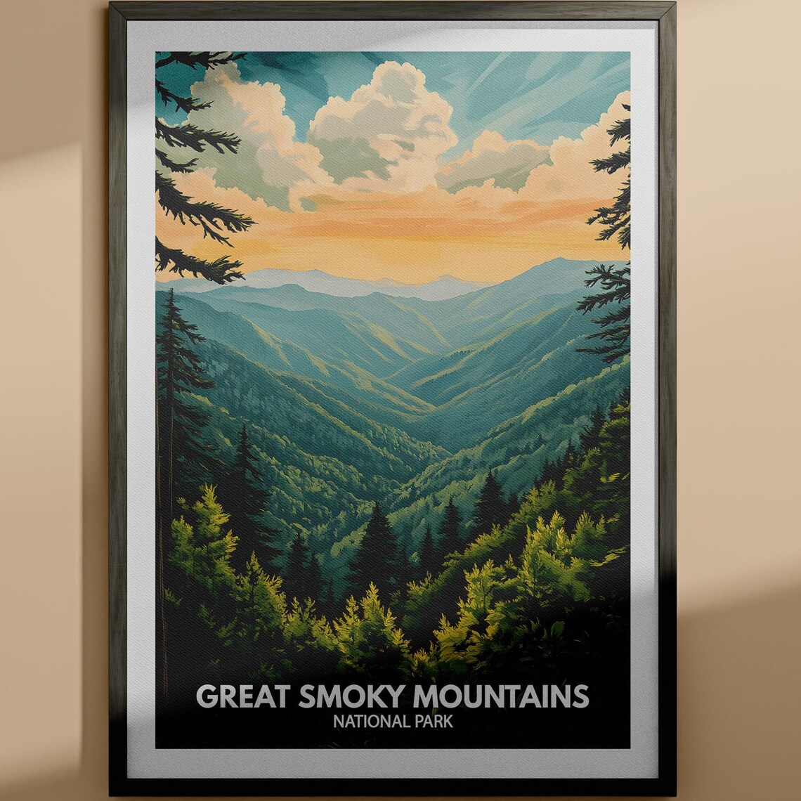 Great Smoky Mountains National Park Blue Ridge Vista Travel Poster