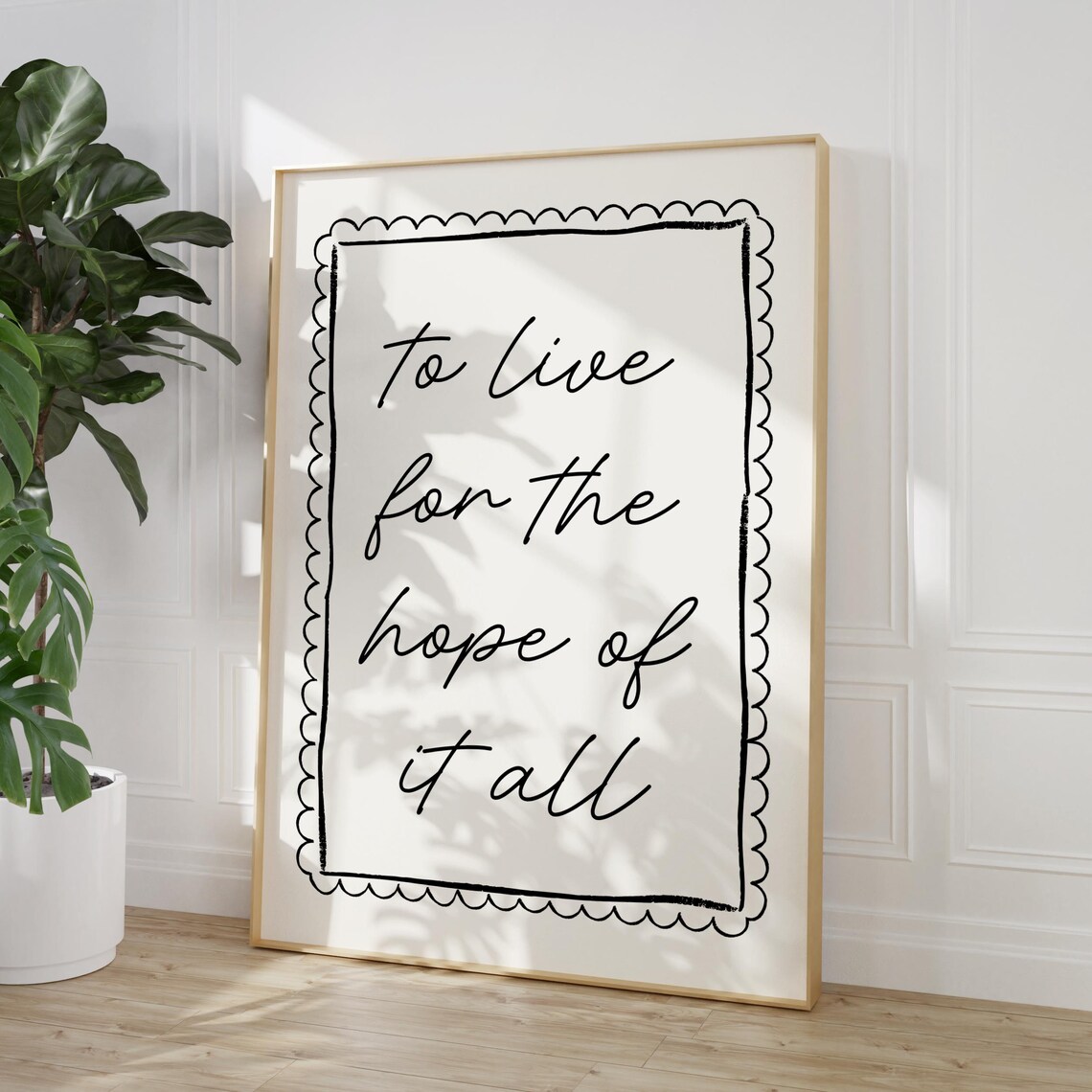 To Live For The Hope Of It All Lyric Art Print
