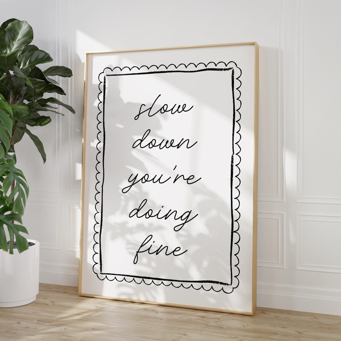 Slow Down You're Doing Fine Retro Poster