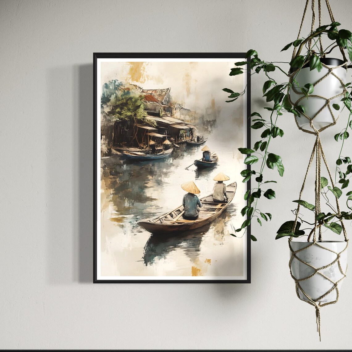 Vietnamese Boat Travel Poster, Traditional Vietnam - Image 2