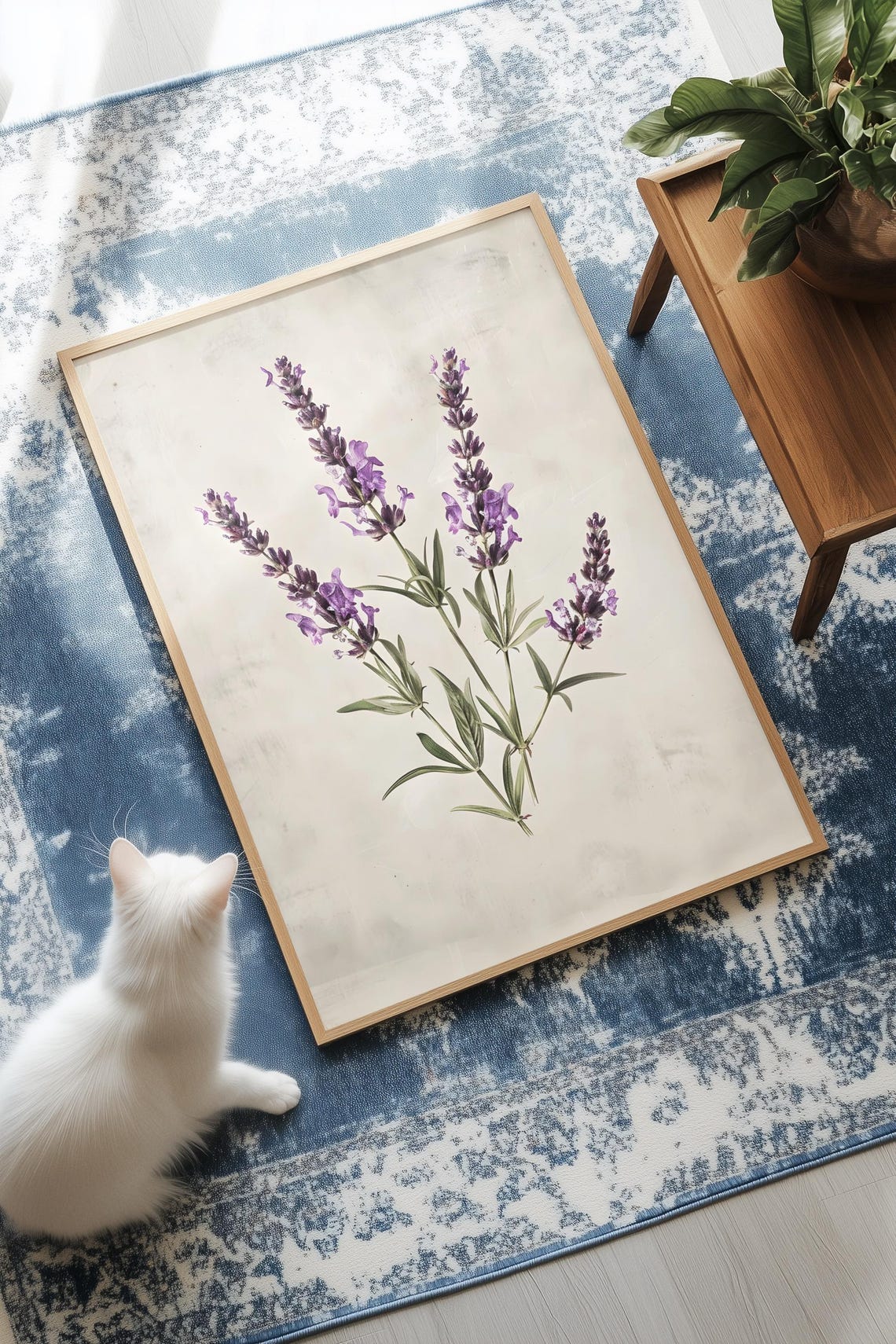Vintage Botanical Lavender Wildflowers Classic Floral Art Poster