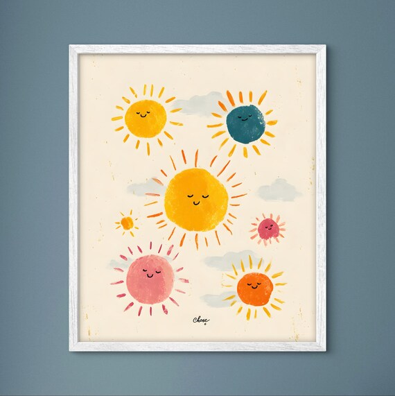 Choose Joy Wall Art Inspirational Quote Print Pastel Yellow Sun