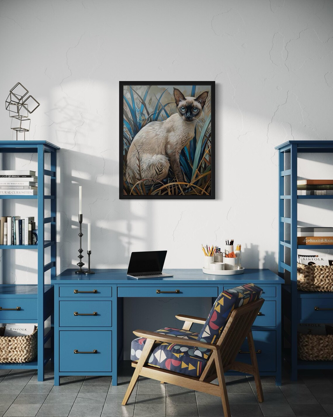 Balinese Cat Art Print, Original Painting Decor - Image 2