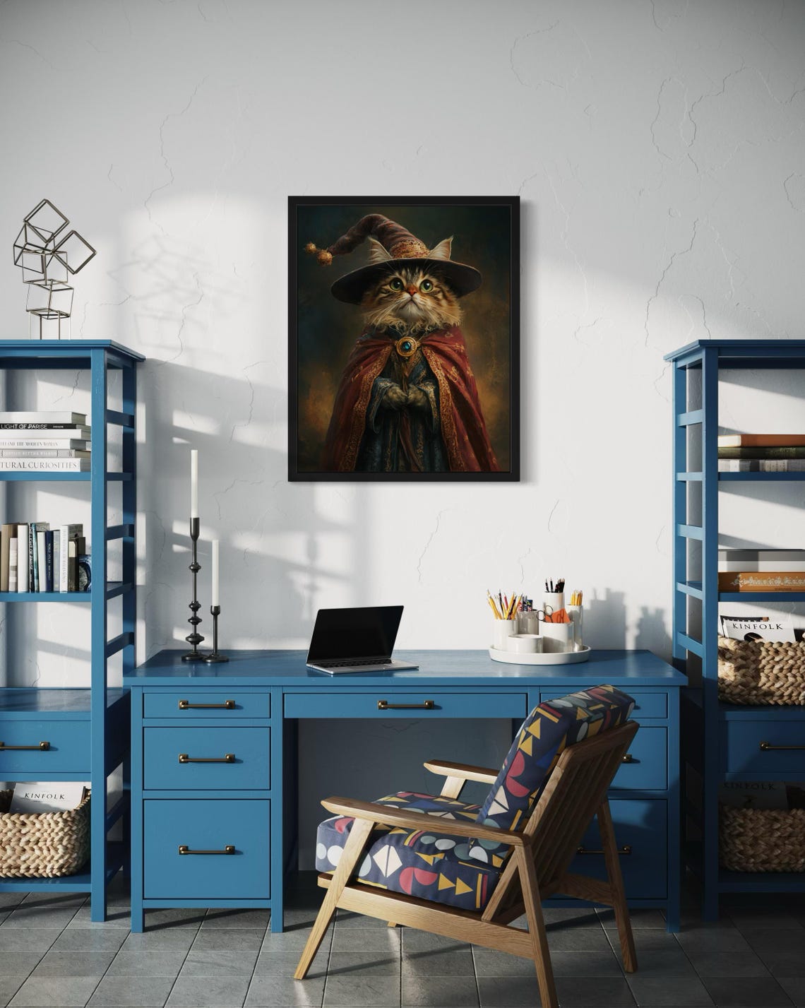 Wizard Portrait Cat Art Print - Image 2