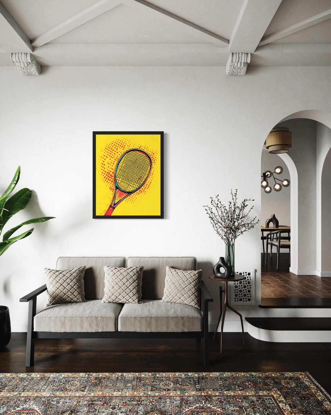 Tennis Racket Pop Art Poster - Image 3