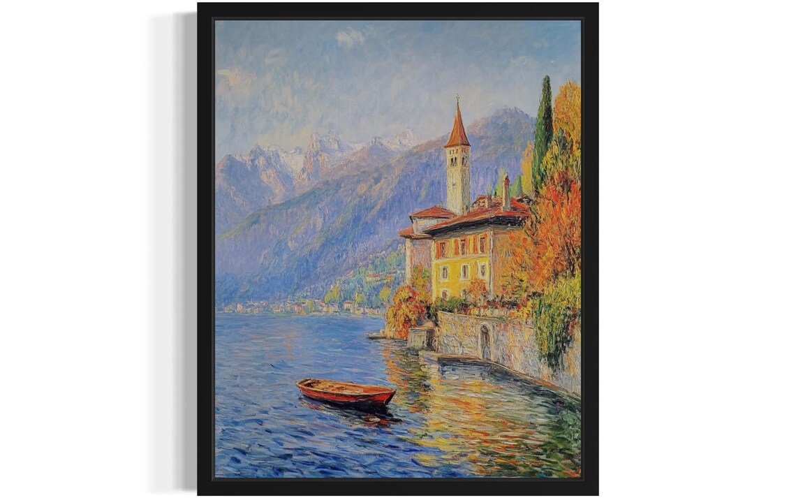 Switzerland Monet Art Print, Travel Poster