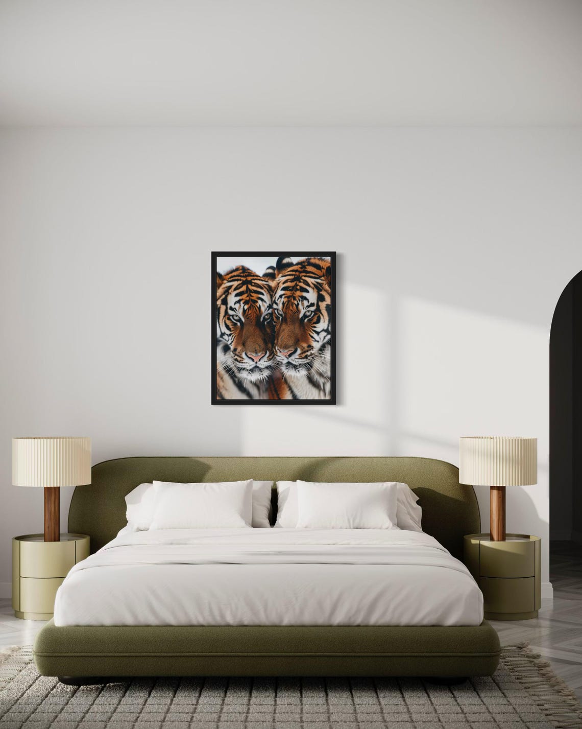 Two Tigers Nuzzling Close-Up Wildlife Photography Art Poster - Image 3