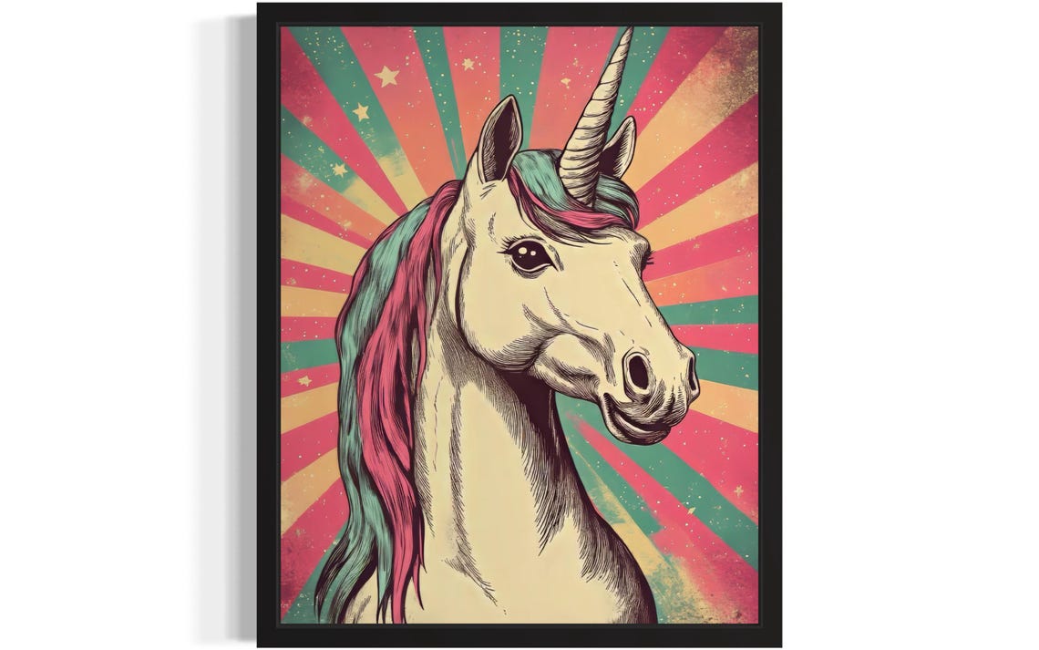 Unicorn Pop Art Poster