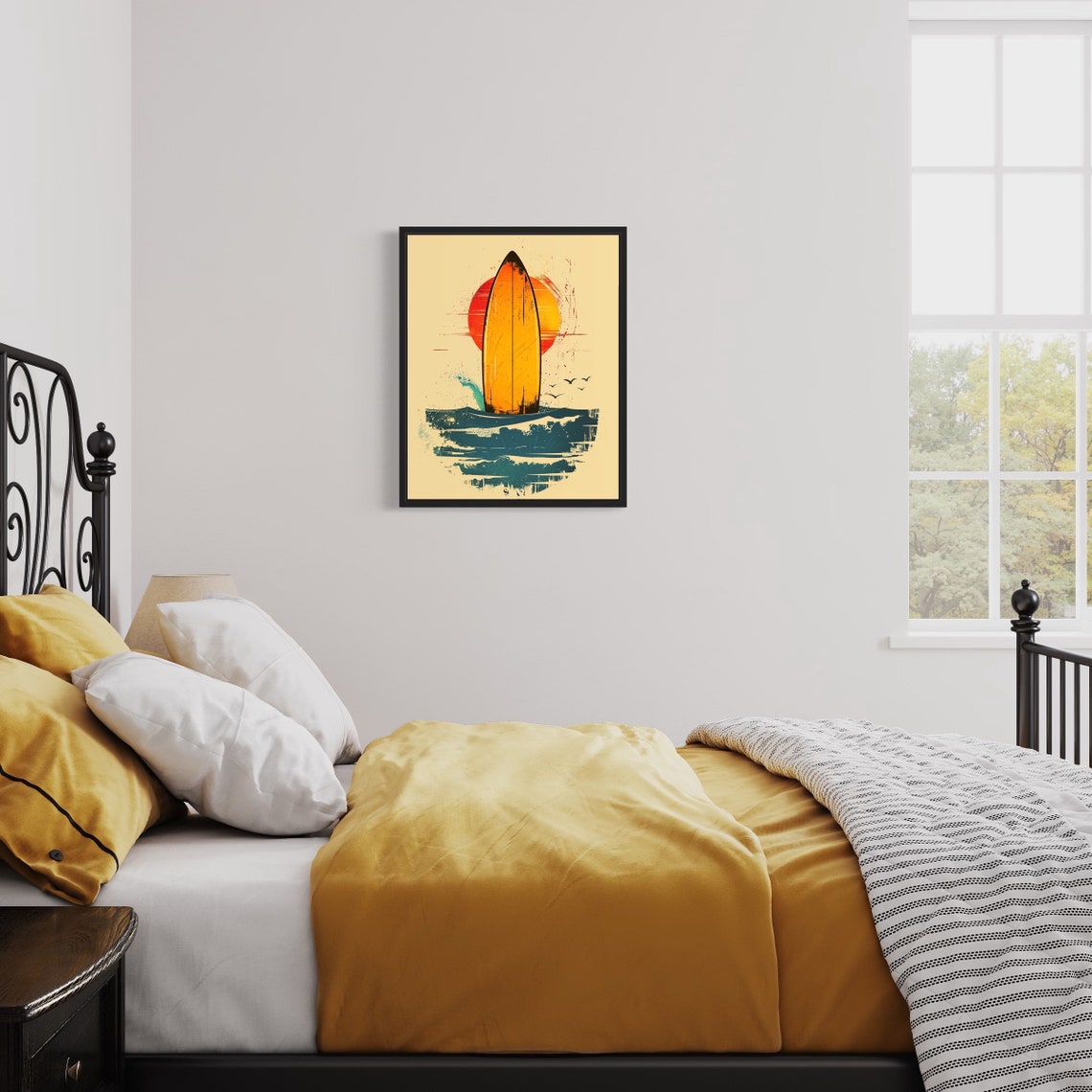 Surfboard Pop Art Poster Art Print Retro Vintage Collection Decor - Image 4