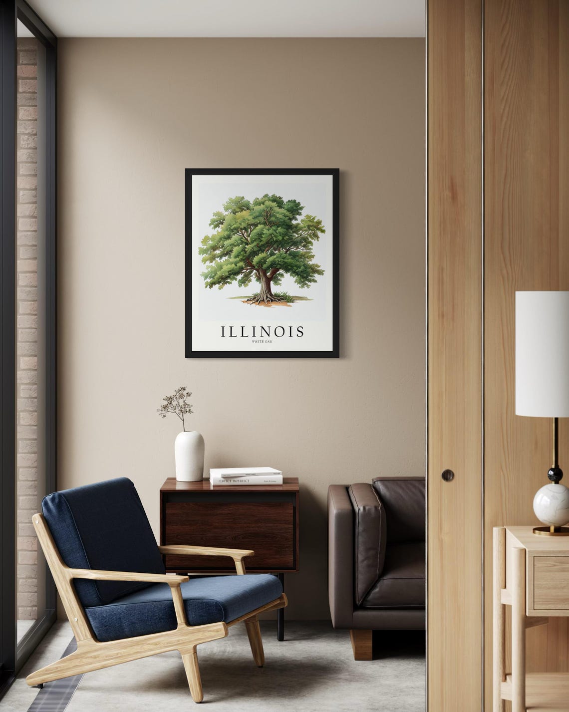 Illinois White Oak State Tree Botanical Decor Poster Home Decor Gift - Image 3