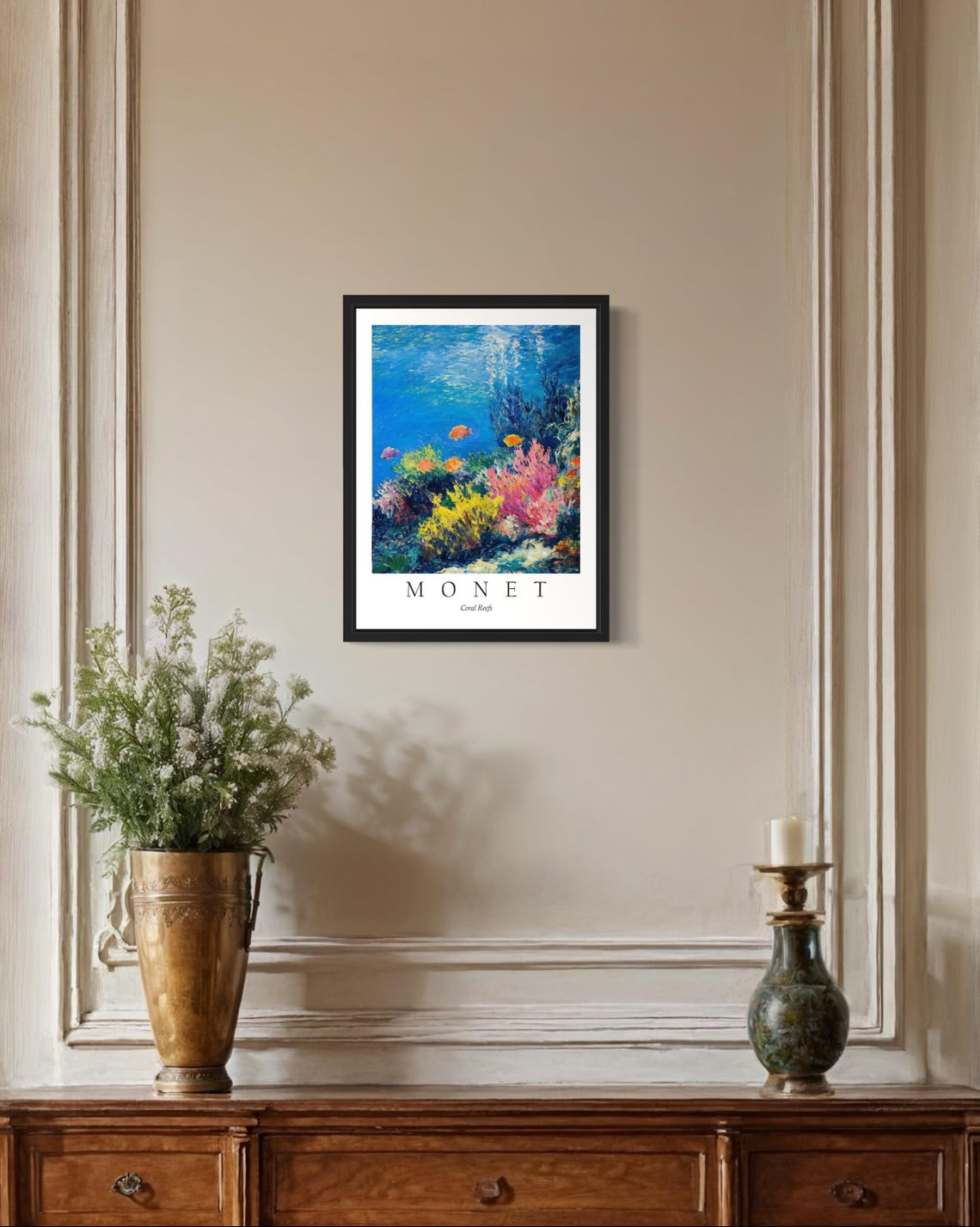 Coral Reefs Monet Still Life Art Print Wall Art Poster Original Paint Artwork Artwork Decor - Image 2