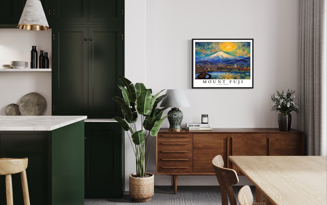 Mount Fuji Starry Night Snow Peak Lake Reflection Sunset Poster - Image 4