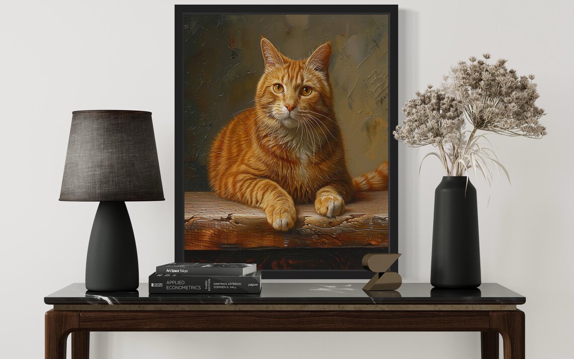 Manx Cat Art Print, Original Paint Artwork - Image 2