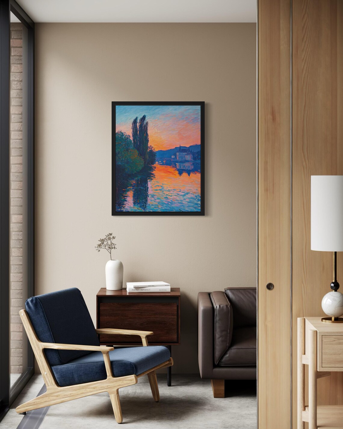 Denmark Countries Monet Art Print, Original Paint Artwork - Image 2