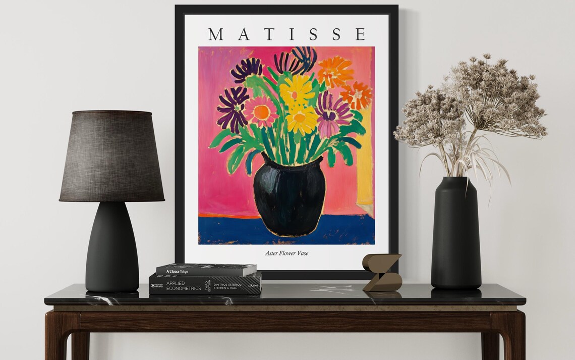Matisse Style Aster Flower Vase Radiant Fauvist Still Life Poster - Image 3