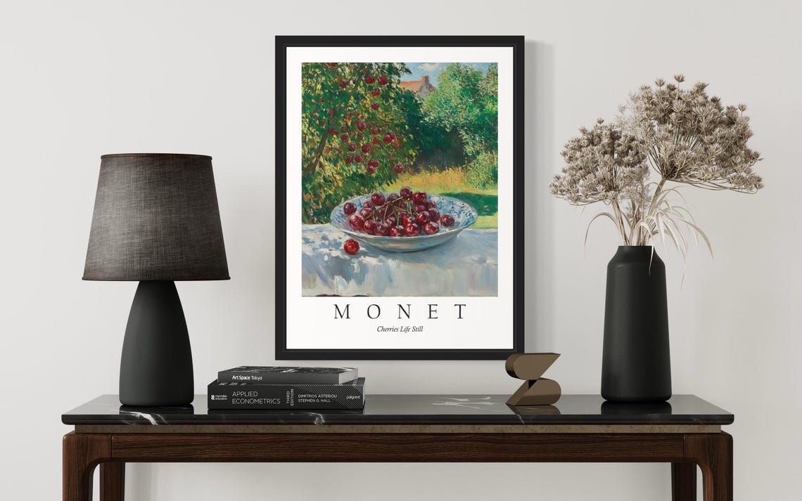 Cherries, Monet Still Life Art Print - Image 2