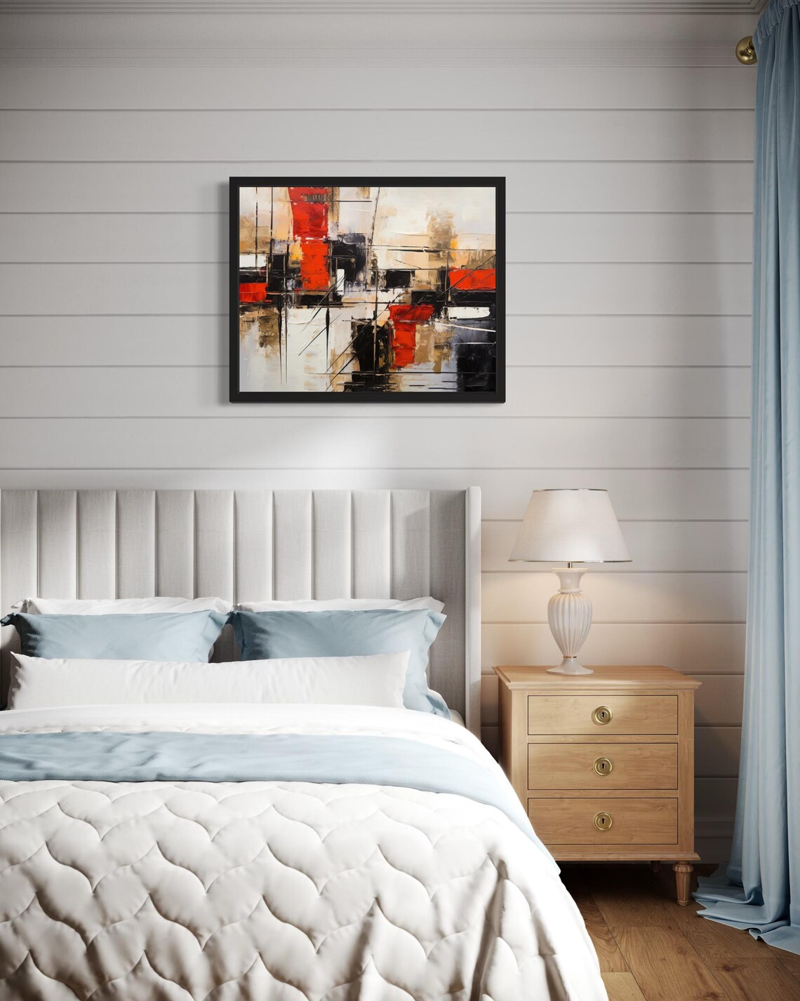 Black And Red Abstract Art, Original Paint Artwork - Image 4