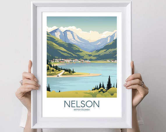 Nelson Poster Instant Holiday Hiking Print Travel Gift Wall Art Gifts For Her Gifts For Him Holiday Gift