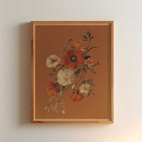 Vintage Floral Bouquet Art Print, French Victorian Style