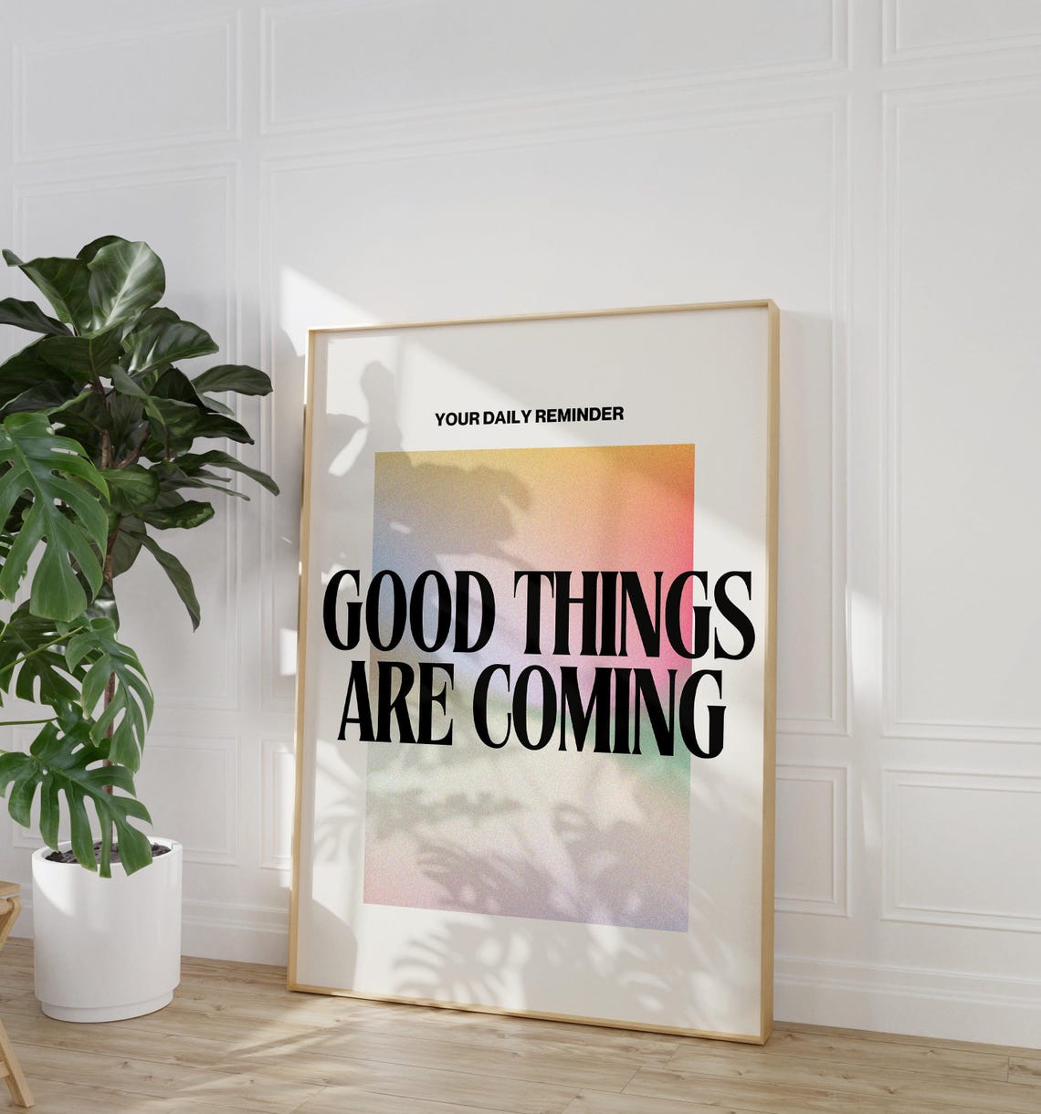 Good Things Are Coming Gradient Daily Reminder Positive Wall Print - Image 3