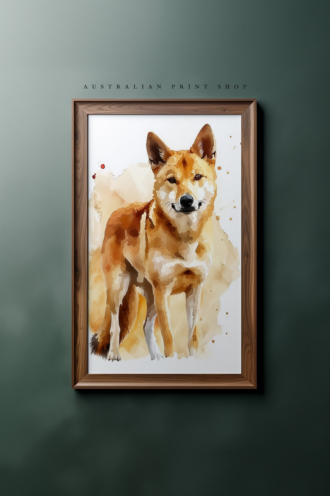 Australian Dingo Watercolour Artwork, Farmhouse Animal Art - Image 2