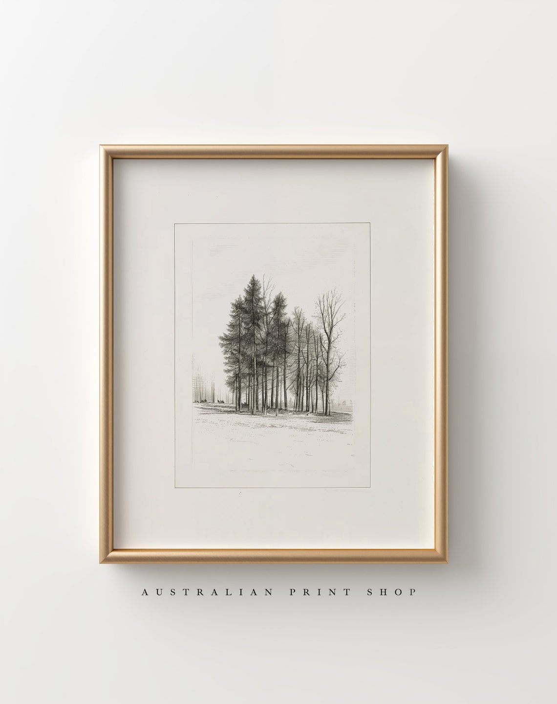 Minimalist Tree Sketch Print Vintage Tree Etching Art Neutral Line Drawing Art Fine Line Art Neutral Sketch - Image 4