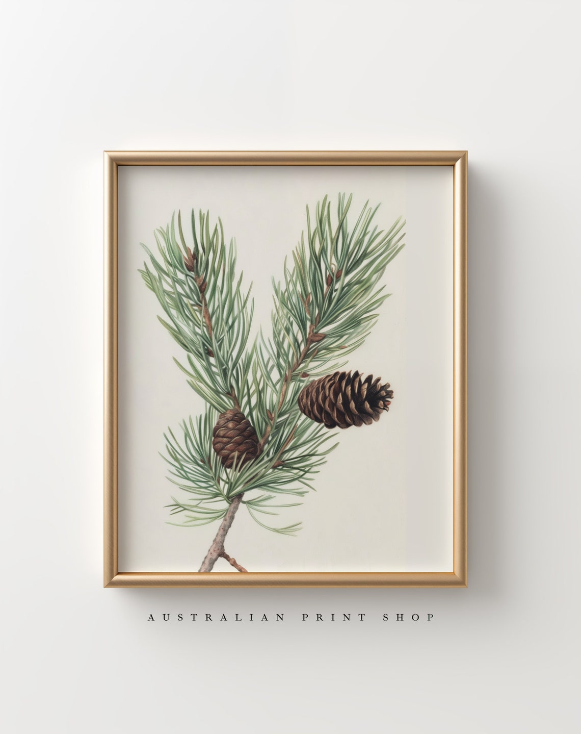 Modern Pine Tree Drawing Simple Winter Artwork Living Room Decor Tree Branch Drawing Neutral Artwork Simple Design Print - Image 5
