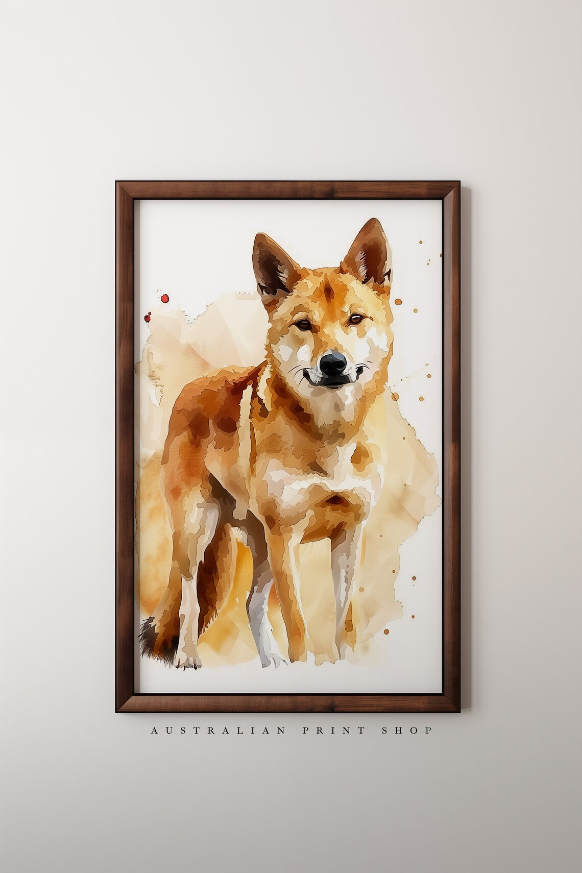 Australian Dingo Watercolour Artwork, Farmhouse Animal Art - Image 5