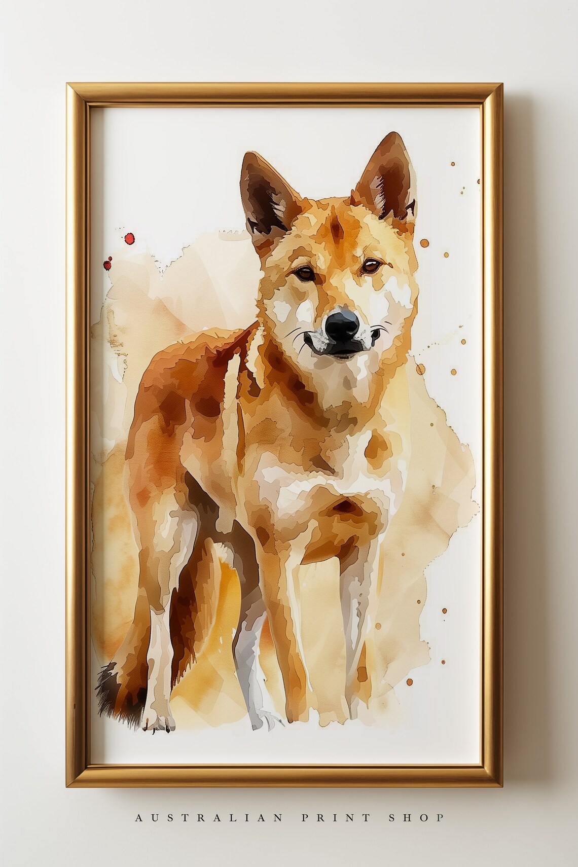 Australian Dingo Watercolour Artwork, Farmhouse Animal Art - Image 3