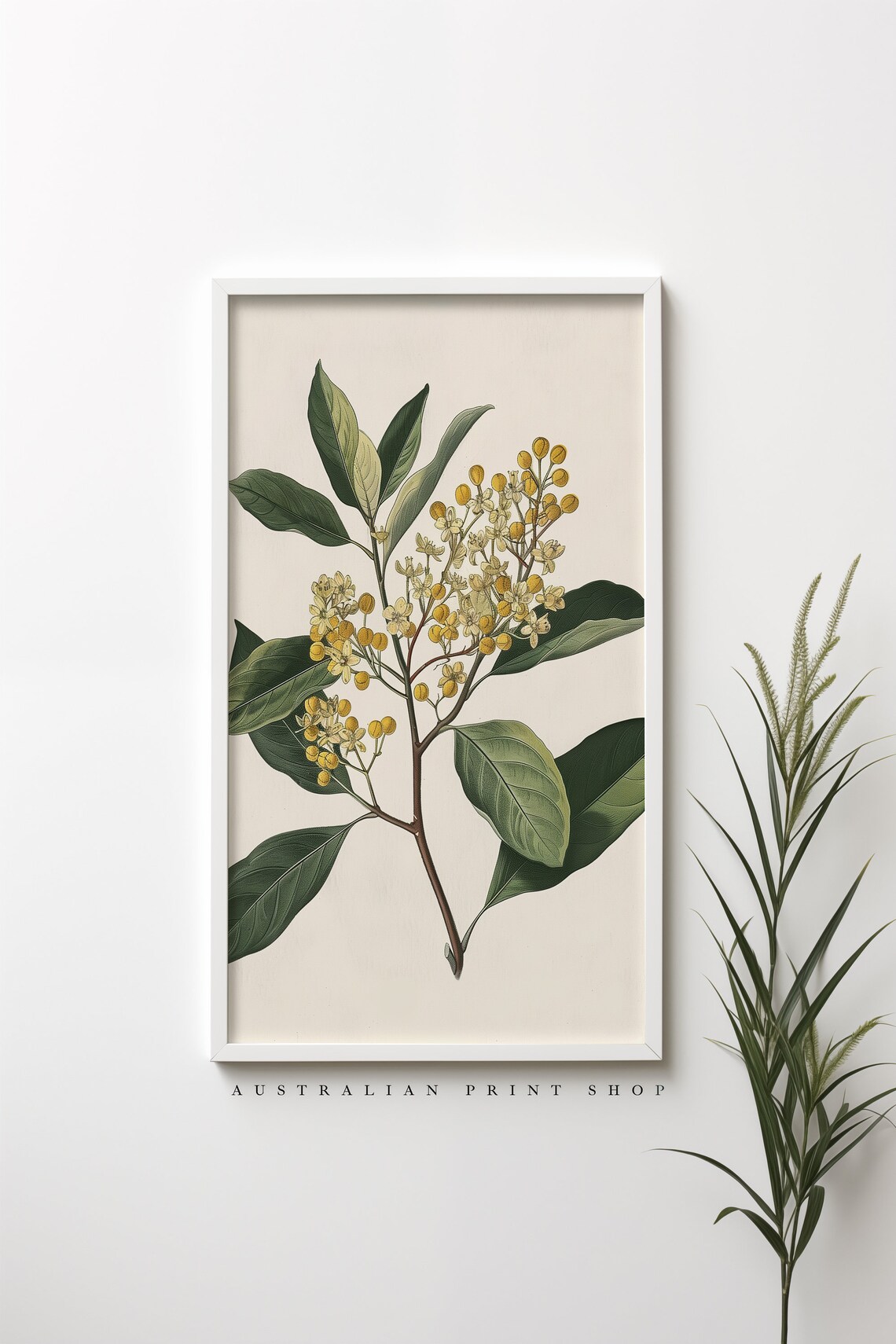 Vintage Yellow Flower Botanical Still Life Art Print - Image 3