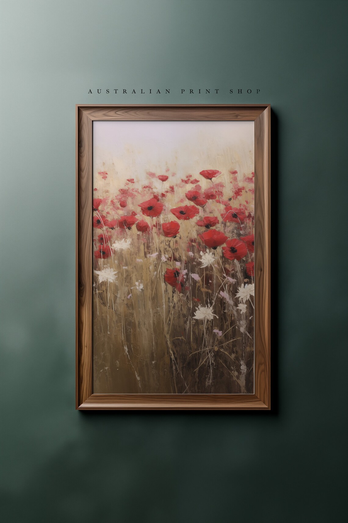 Red Poppy Flower Vintage Oil-Painting Style Art Print - Image 6