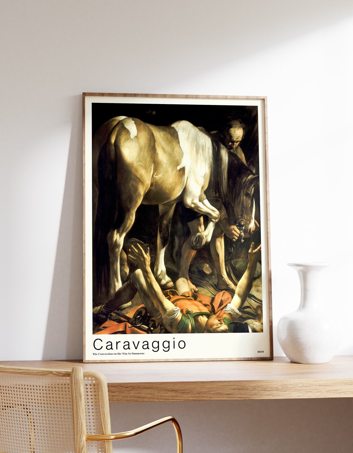 Caravaggio Conversion On The Way To Damascus 1600 Footer Gallery Poster