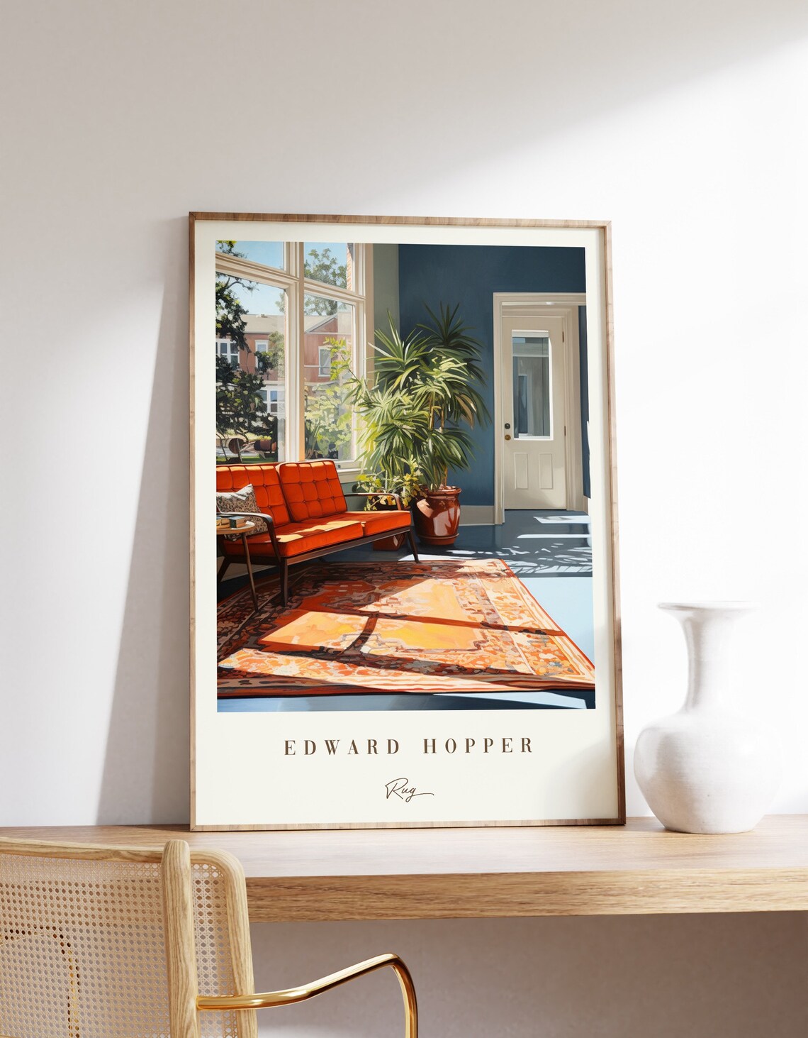 Rug Poster, Edward Hopper Vintage Art Print
