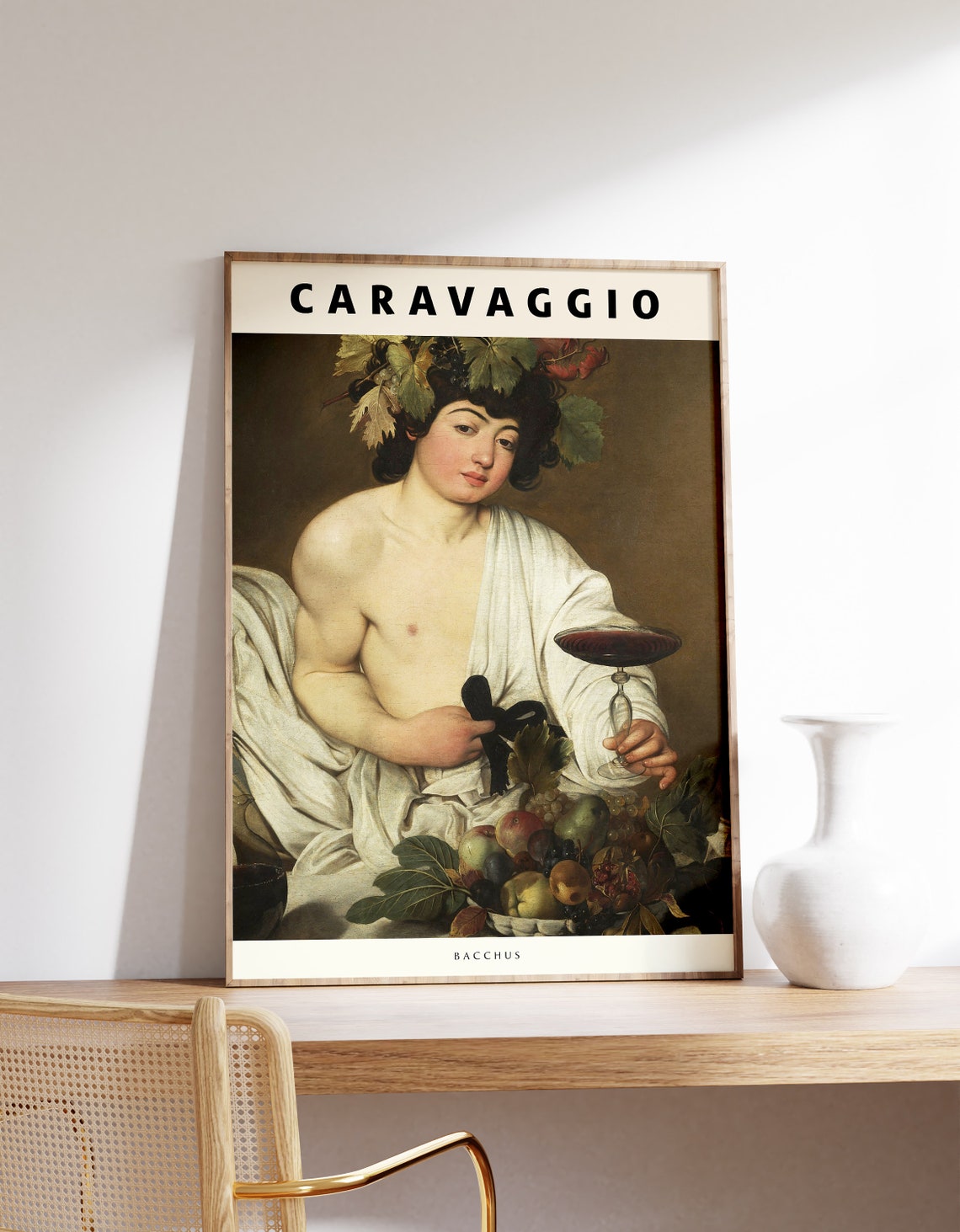 Caravaggio Bacchus Museum Exhibition Baroque Fine Art Wall Poster