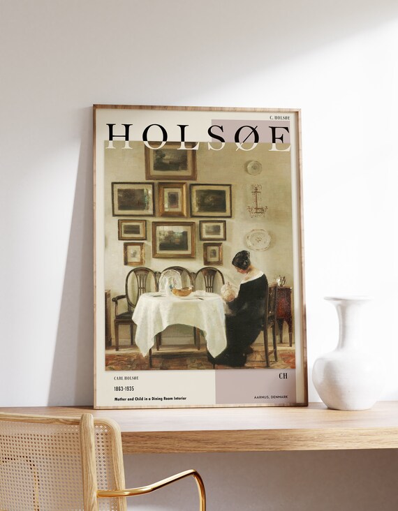 Carl Holse Print Exhibition Poster Interior Modern Neutral Wall Art Mid Century