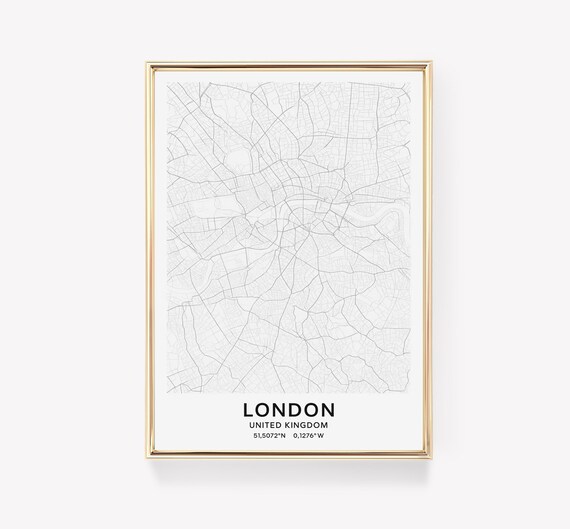 Vintage London Travel Poster, UK Souvenir Gift Ideas
