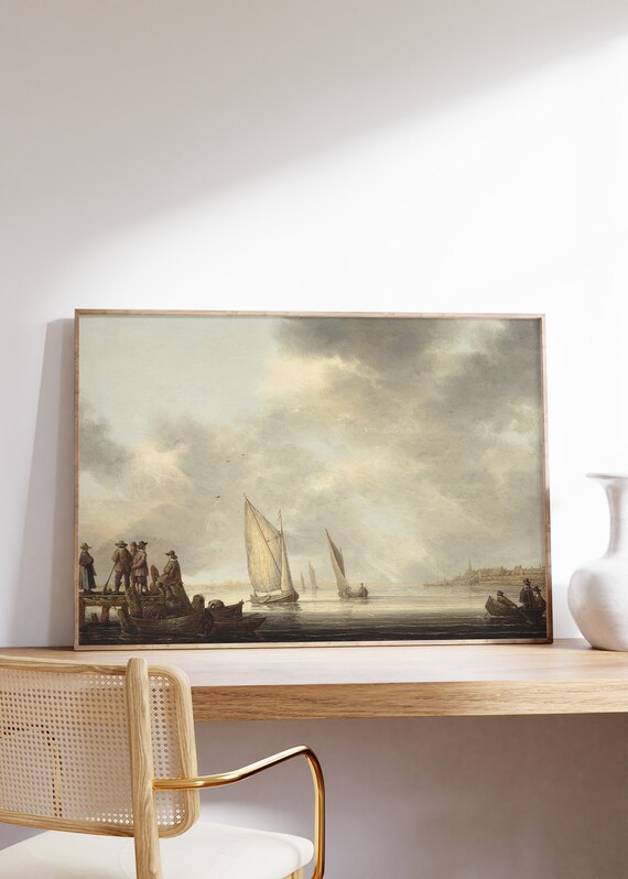 Aelbert Cuyp Pier Overlooking Dordrecht 1640 Seascape Classic Poster