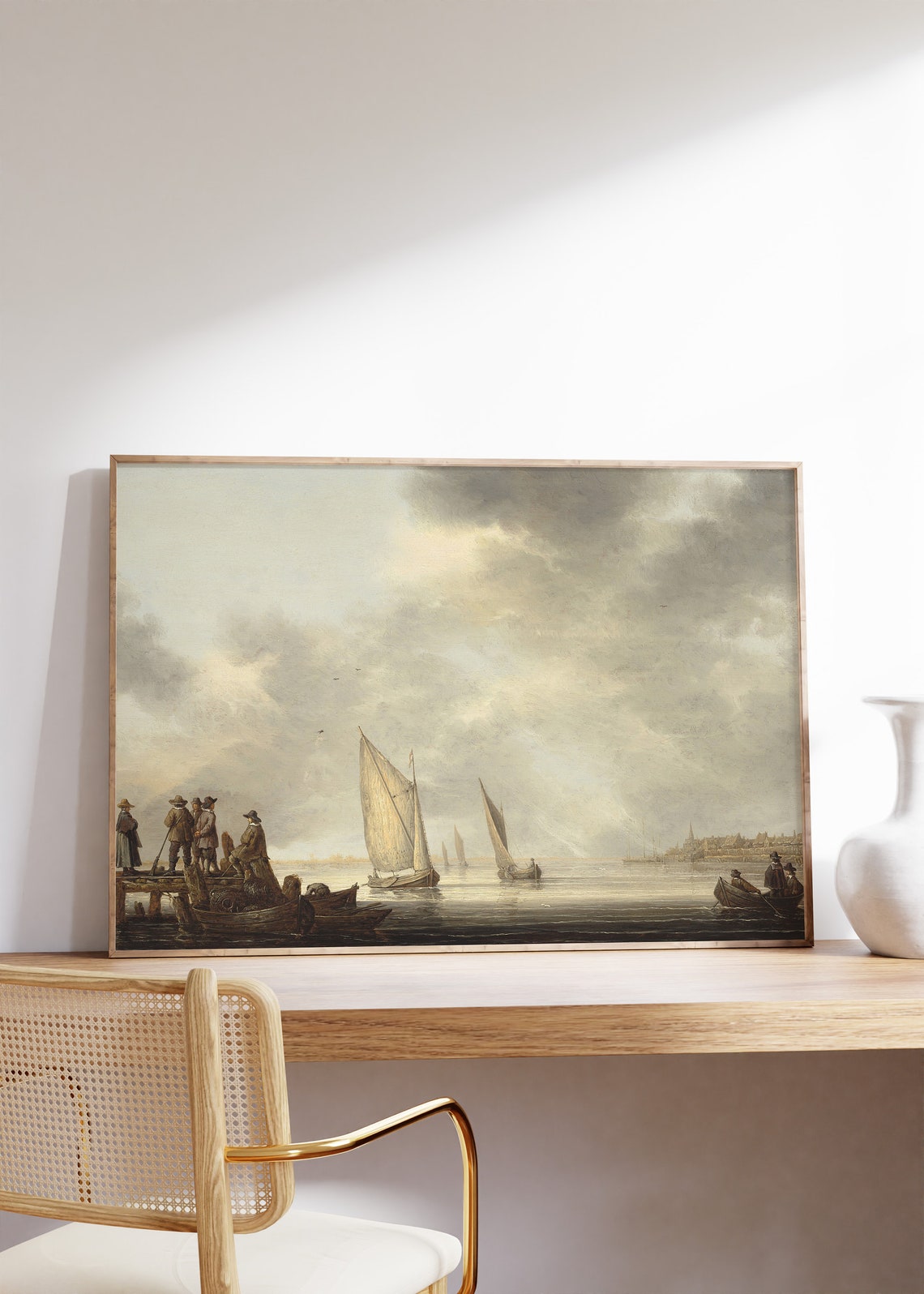 Aelbert Cuyp Pier Overlooking Dordrecht 1640 Seascape Classic Poster